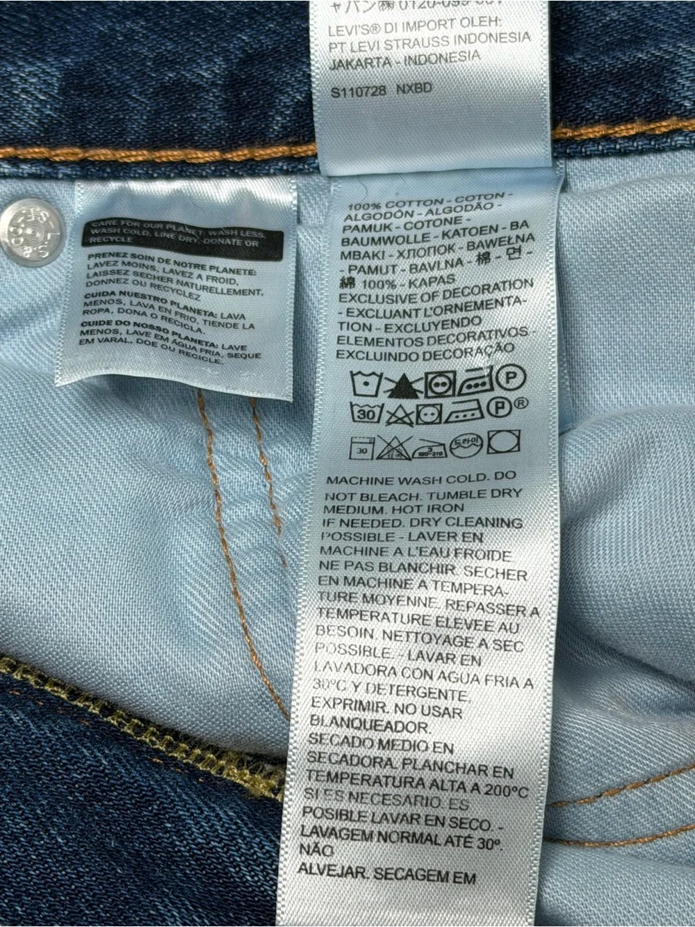 Levi’s 550 Relaxed Fit Jeans Men’s 38x30 Blue Tapered 100% Cotton Denim